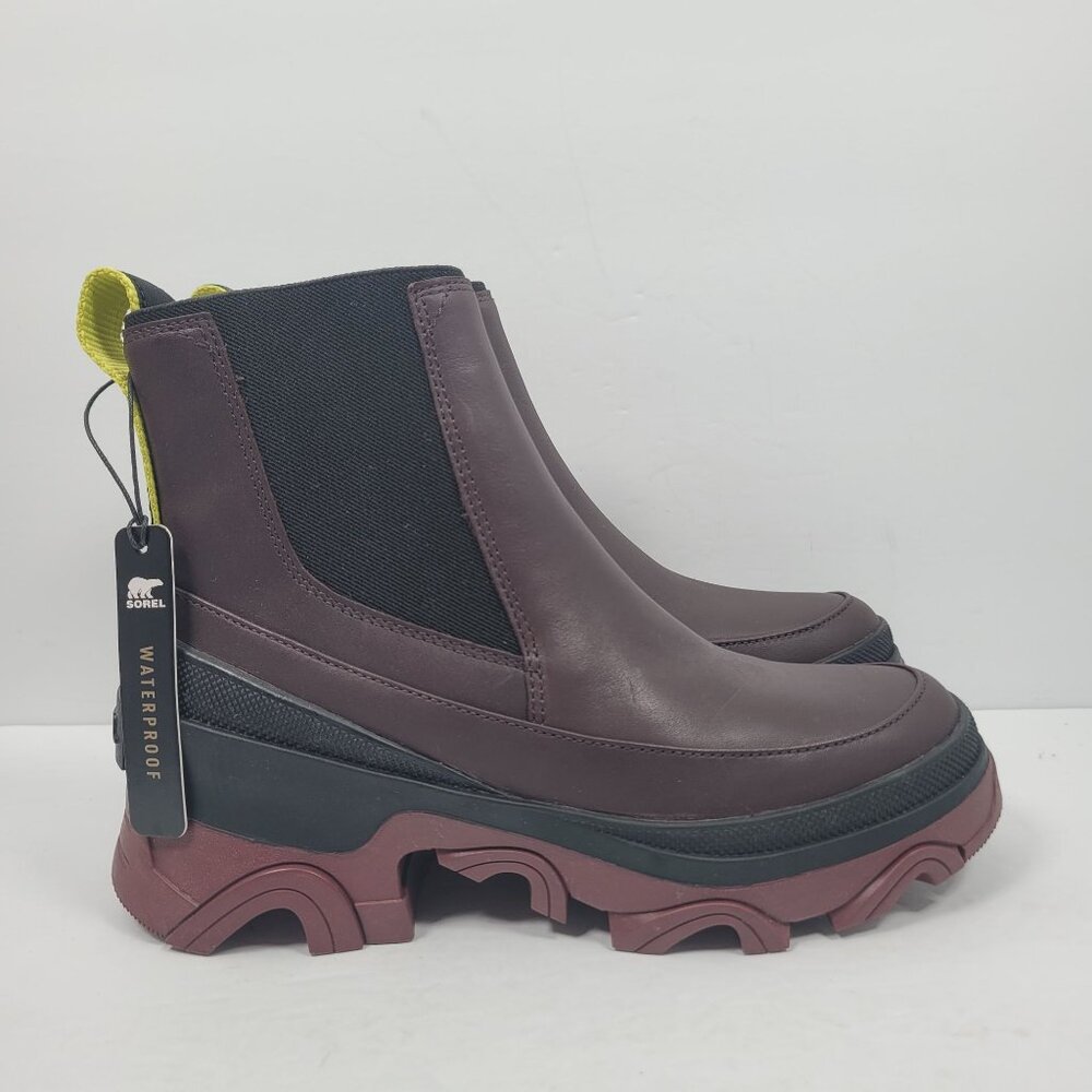Sorel Brex Chelsea WP Women's Burgundy Waterproof Boots NL4302-203 US Size 6 NWT